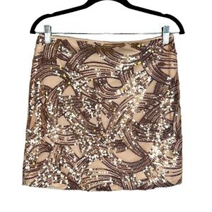 Francescas Jun & Ivy Pink Sequin Mini Skirt Size Large New with tags!
